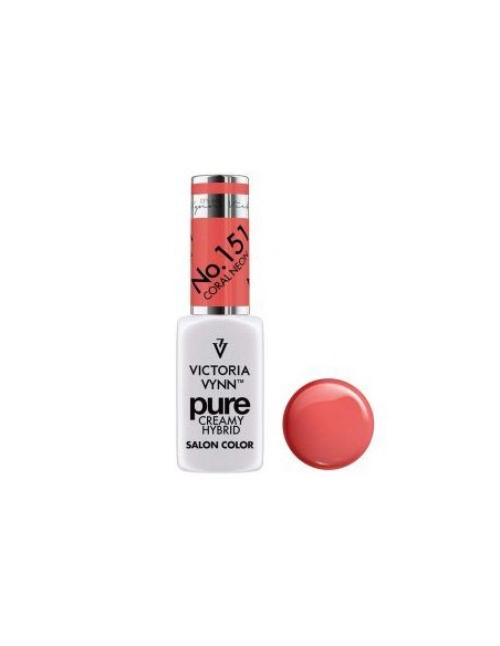 Pure Creamy Hybrid 151 Coral Neon | Esmalte híbrido cremoso | Valsant Stetics