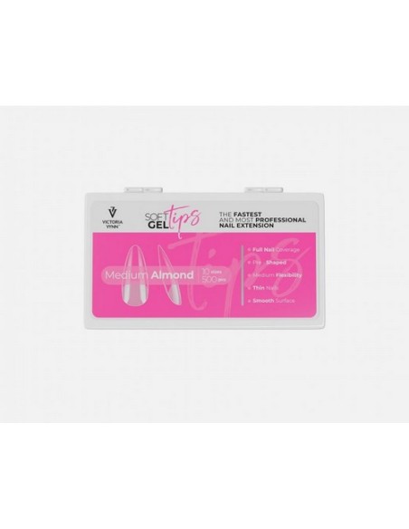 Soft Gel Tips Medium Almond | Tips de Gel Preformados para Extensiones