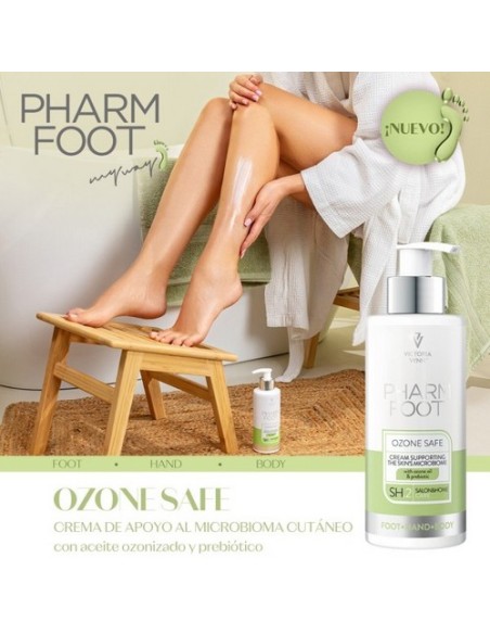 VV Pharm Foot Ozone Safe 250ml - Crema Restauradora con Aceite Ozonizado y Prebióticos