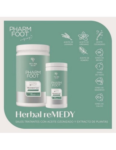 VV Pharm Foot HERBAL reMEDY 1250g - Sales Terapéuticas con Aceite Ozonizado