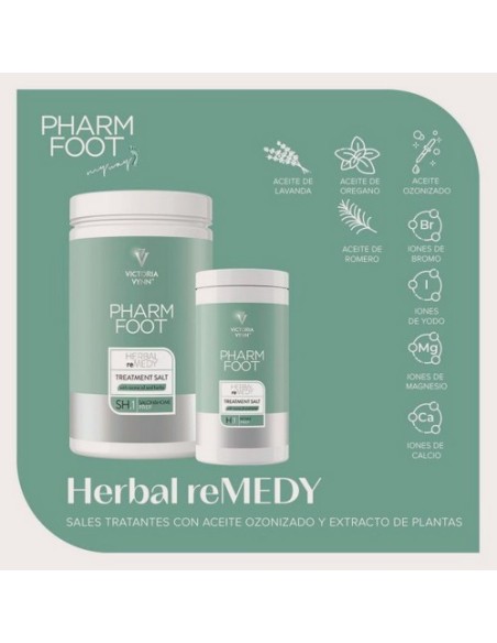 VV Pharm Foot HERBAL reMEDY 1250g - Sales Terapéuticas con Aceite Ozonizado