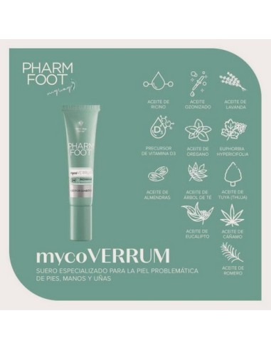 VV Pharm Foot mycoVERRUM 15ml - Suero para Piel y Uñas con Aceite Ozonizado