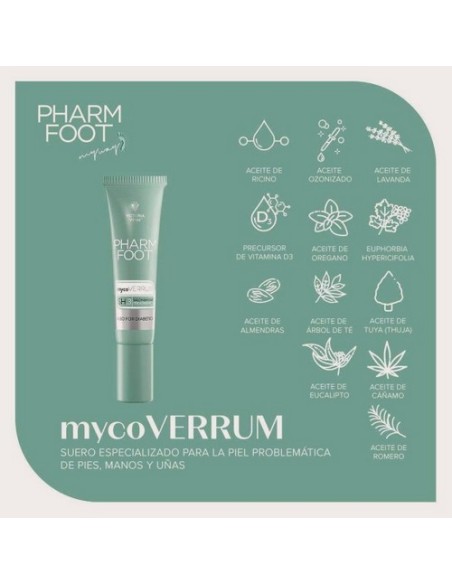 VV Pharm Foot mycoVERRUM 15ml - Suero para Piel y Uñas con Aceite Ozonizado