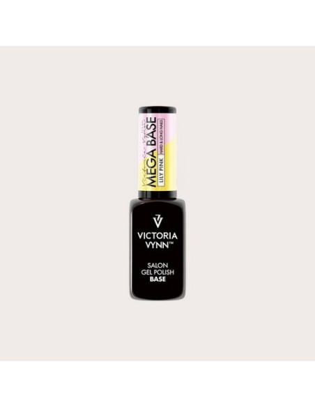 Gel Polish Base Mega Base Lily Pink 8ml - Base Híbrida Reforzadora Rosa Lirio