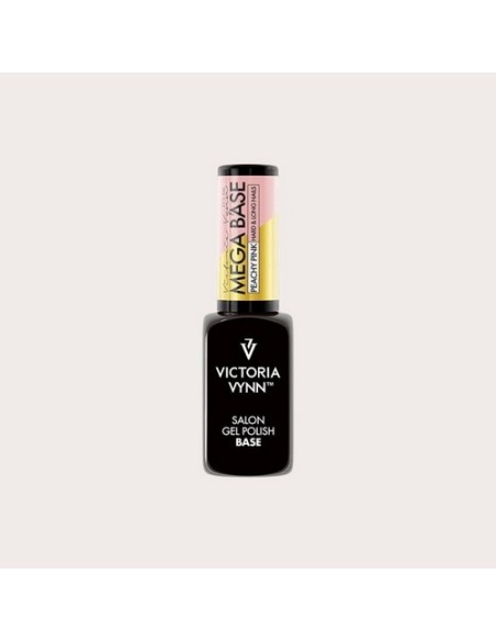 Gel Polish Base Mega Base Peachy Pink 8ml - Base Híbrida Reforzadora Rosa Melocotón