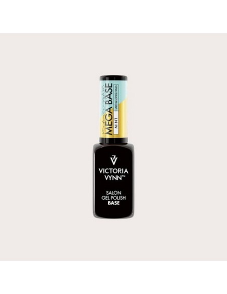 Gel Polish Base Mega Base Mint 8ml - Base Híbrida Reforzadora Verde Menta