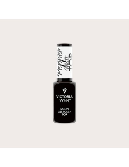 Gel Polish Top No Wipe Matt Pepper 8ml - Top Coat Mate con Efecto Pimienta