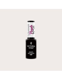 Gel Polish Top No Wipe Shimmer Purple 8ml - Top Coat con Brillo Multicolor

