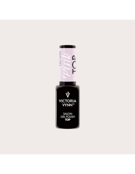 Gel Polish Top PINK No Wipe 8ml - Top Coat Rosa Claro para Manicura Natural