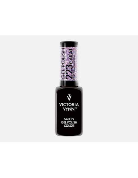 Victoria Vynn Gel Polish 223 Carat Rose Diamond | Esmalte Híbrido Rosa con Purpurina Multicolor