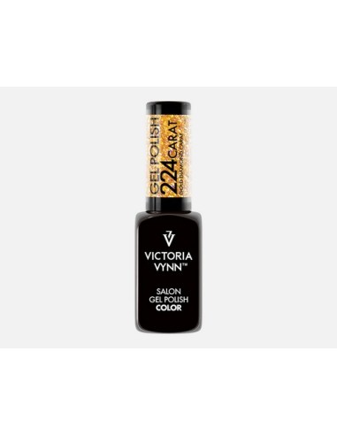 Victoria Vynn Gel Polish 224 Carat Gold Diamond | Esmalte Híbrido Dorado con Purpurina Multicolor