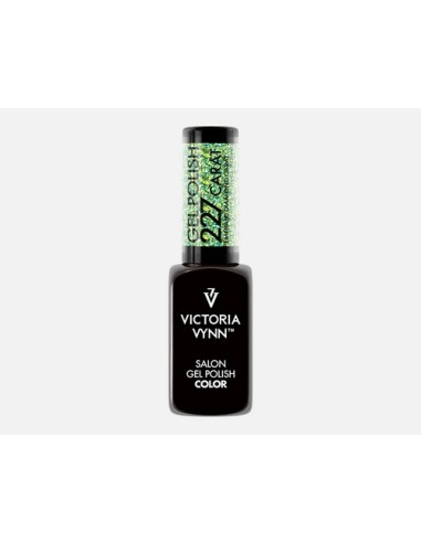 Victoria Vynn Gel Polish 227 Carat Emerald Diamond | Esmalte Híbrido Verde Esmeralda con Purpurina Multicolor