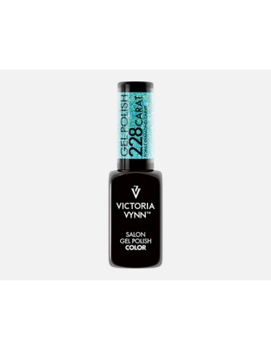 Victoria Vynn Gel Polish 228 Carat Topaz Diamond | Esmalte Híbrido Azul con Purpurina Multicolor