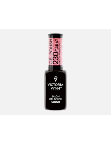 Victoria Vynn Gel Polish 230 Carat Coral Diamond | Esmalte Híbrido Rosa Cálido con Purpurina Multicolor