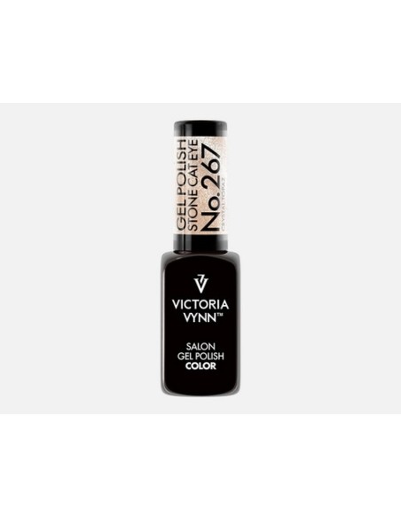 Victoria Vynn Gel Polish 267 Cat Eye Crystal Topaz - Esmalte Magnético Beige con Destellos Plateados