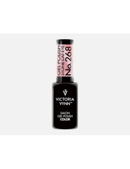 Victoria Vynn Gel Polish 268 Cat Eye Rose Quartz - Esmalte Magnético Rosa Empolvado con Destellos Plateados