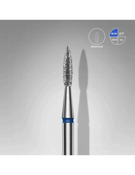 Fresa diamante llama afilada azul 1.8 mm  Manicura profesional | Valsant Stetics