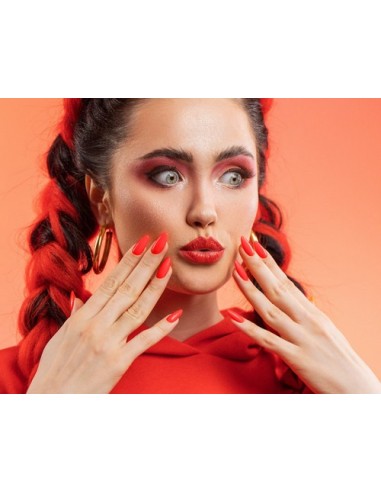 GEL POLISH 312 RED SHOTO  Esmalte Híbrido Rojo Fluorescente de Victoria Vynn