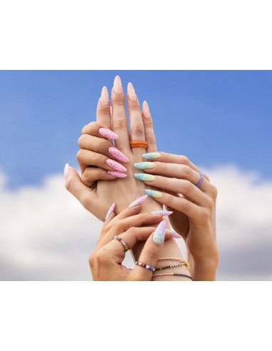 GEL POLISH 318 BLUE CURAÇAO  Esmalte Híbrido Azul con Partículas Blancas de Victoria Vynn