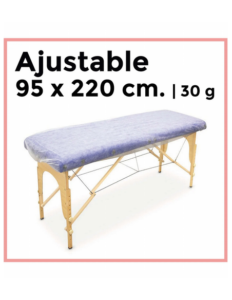 Sábanas ajustables camilla TNT 30 g | 95x220 cm para uso profesional