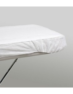 Sábana ajustable blanca 220x95 cm TNT 40 g | Pack 10 unidades  Uso profesional