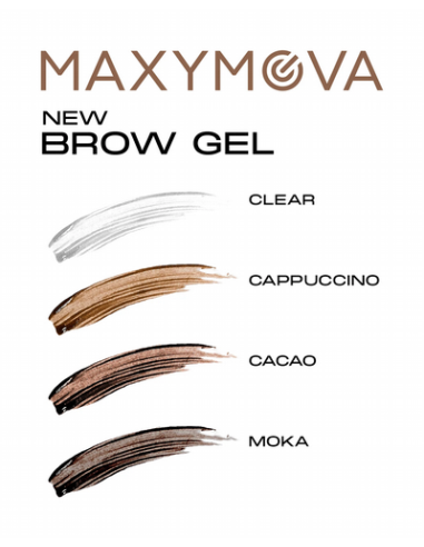 Brow Gel Fix & Go Maxymova Moka | Gel fijador con color marrón neutro


