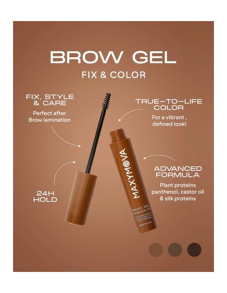 MAXYMOVA BROW&FIX Transparente | Gel Fijador de Cejas Natural