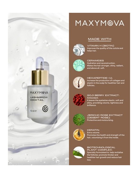 MAXYMOVA Lash & Brow Cocktail | Sérum Final Laminación 15 ml