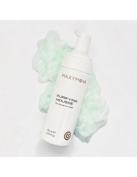 MAXYMOVA Purifying Cleansing Mousse con Propóleo y Oliva  Limpieza Purificante para Pestañas, Cejas y Rostro