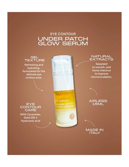 MAXYMOVA Under Patch Glow Serum  Contorno de Ojos con Oro 23K y Ácido Hialurónico