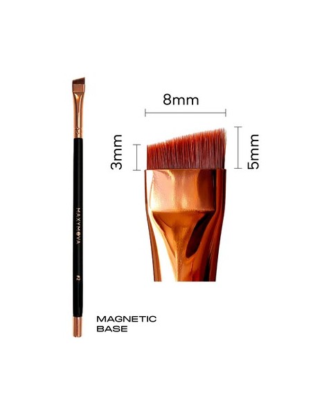 Pincel Magnético Biselado Nº2 MAXYMOVA  Precisión en Cejas