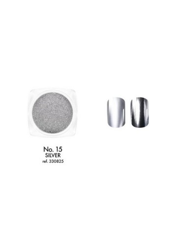 Metallic Dust 15 Silver | Polvo Metálico Plateado para Uñas con Efecto Espejo