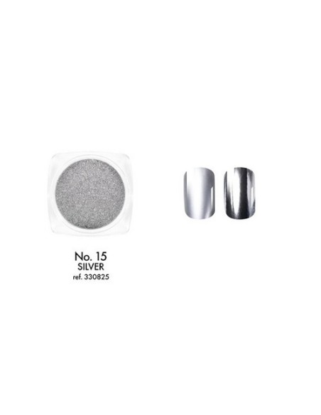 Metallic Dust 15 Silver | Polvo Metálico Plateado para Uñas con Efecto Espejo