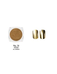 Metallic Dust 16 Gold | Polvo Metálico Dorado para Uñas con Efecto Espejo 2