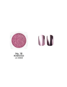 Metallic Dust 18 Rose Gold | Polvo Metálico Oro Rosa para Uñas con Efecto Espejo 2