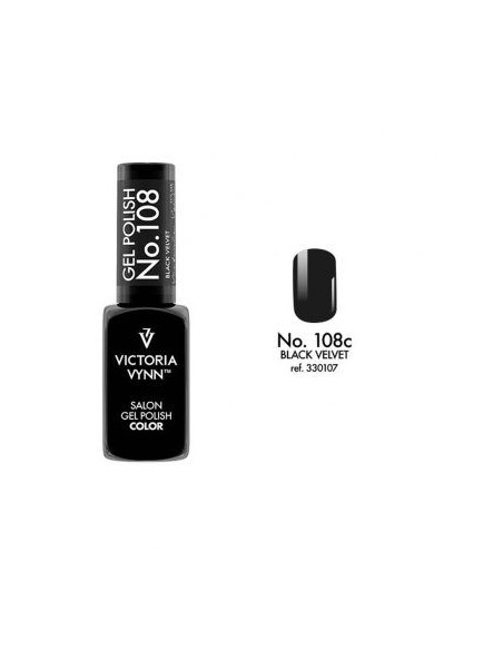 Victoria Vynn Gel Polish 108 Black Velvet | Esmalte Híbrido Negro Intenso