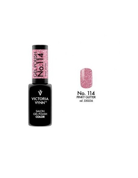 Victoria Vynn Gel Polish 114 Pinky Glitter | Esmalte Híbrido Rosa con Glitter