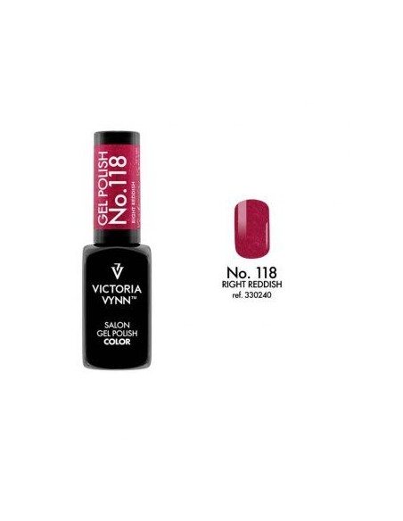 Victoria Vynn Gel Polish 118 Right Reddish | Esmalte Híbrido Rojo Perlado