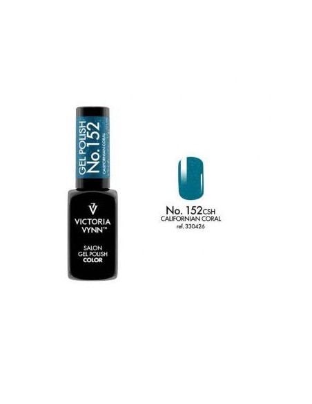 Victoria Vynn Gel Polish 152 California Coral | Esmalte Híbrido Turquesa con Reflejos Azules