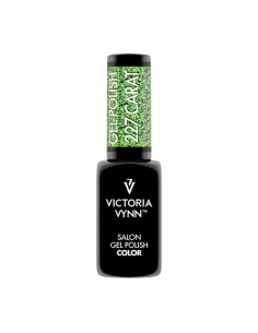 Victoria Vynn Gel Polish 227 Carat Emerald Diamond | Esmalte Híbrido Verde Esmeralda con Purpurina Multicolor