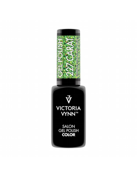 Victoria Vynn Gel Polish 227 Carat Emerald Diamond | Esmalte Híbrido Verde Esmeralda con Purpurina Multicolor