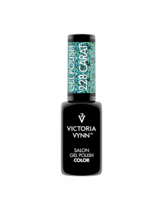 Victoria Vynn Gel Polish 228 Carat Topaz Diamond | Esmalte Híbrido Azul con Purpurina Multicolor