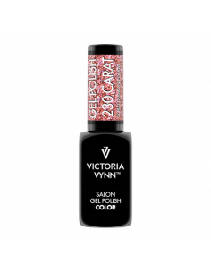 Victoria Vynn Gel Polish 230 Carat Coral Diamond | Esmalte Híbrido Rosa Cálido con Purpurina Multicolor