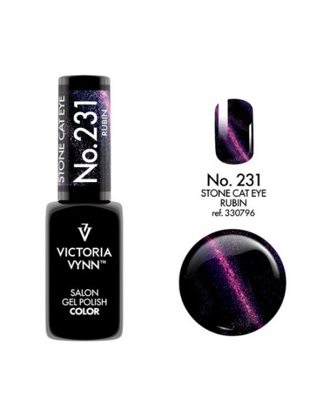 Victoria Vynn Gel Polish 231 Cat Eye Rubin | Esmalte Híbrido Magnético con Acentos Rojo Púrpura