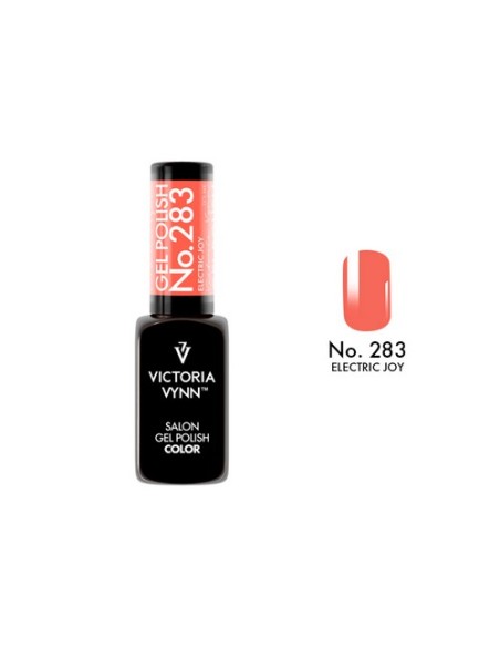 GEL POLISH 283 ELECTRIC JOY  Esmalte Híbrido Coral Neón de Victoria Vynn
