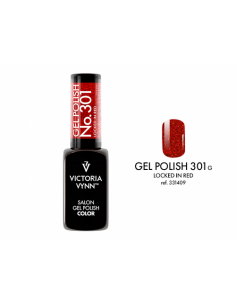 GEL POLISH 301 LOCKED IN RED  Esmalte Híbrido Rojo Rubí de Victoria Vynn