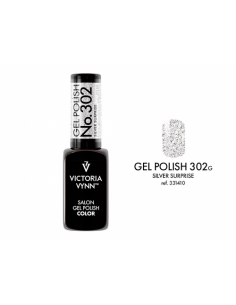 GEL POLISH 302 SILVER SURPRISE  Esmalte Híbrido Plateado de Victoria Vynn