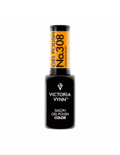 GEL POLISH 308 ORANGE DENKI  Esmalte Híbrido Naranja Fluorescente de Victoria Vynn