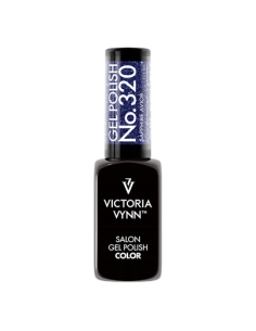 GEL POLISH 320 SAPPHIRE AVIOR  Esmalte Híbrido Azul Zafiro con Partículas Plateadas de Victoria Vynn