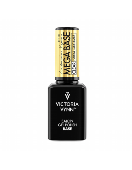 Gel Polish Base Mega Base Clear 15ml - Base Híbrida Transparente y Reforzadora